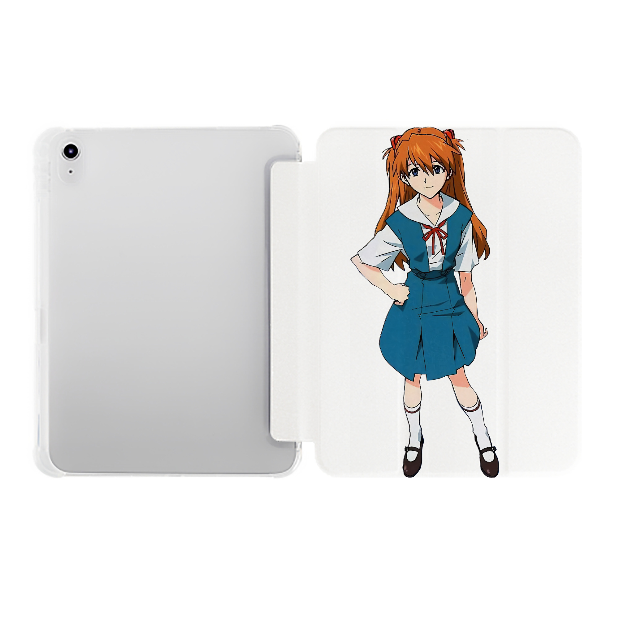 （画像用） EVA 新世紀エヴァンゲリオン IPad ケース ペン収納付き 三つ折りスタンド PUレザー×シリコン 対応機種9.5/10.5/10.9インチ